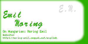 emil moring business card